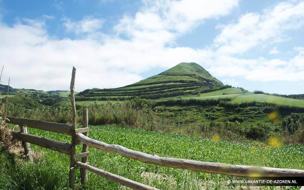 Het landschap van de Azoren.